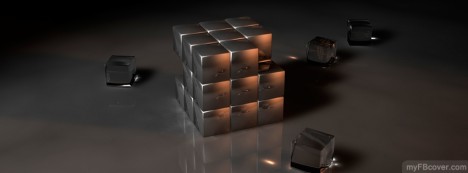 3D Cubes Facebook Cover