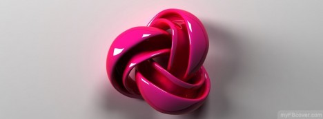 3D Pink Shape Facebook Cover