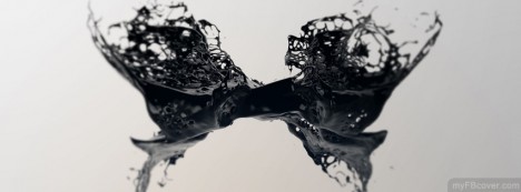 Black Color Splash Facebook Cover
