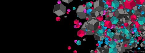 Colorful Cubes Facebook Cover