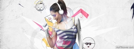 Dancing Girl Abstract Facebook Cover