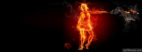 Girl on Fire Facebook Cover