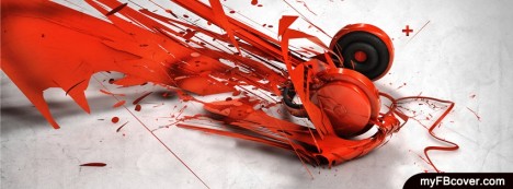Headphone Splash Facebook Cover