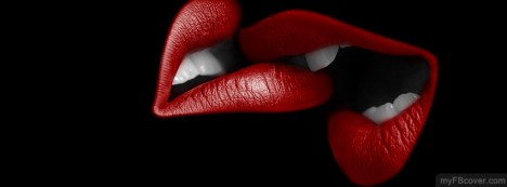 Lip Biting Facebook Cover