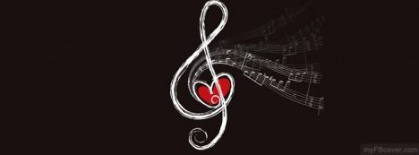 Musical Heart Facebook Cover