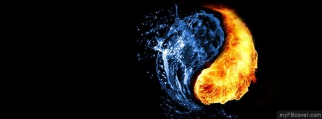 Water Flames Facebook Cover