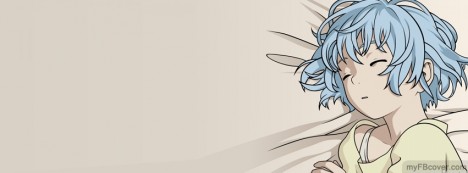 Anime Girl Sleeping Facebook Cover