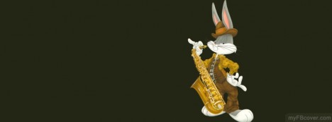 Bugs Bunny playing saxophone Facebook Cover