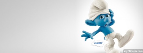 Clumsy Smurf Facebook Cover