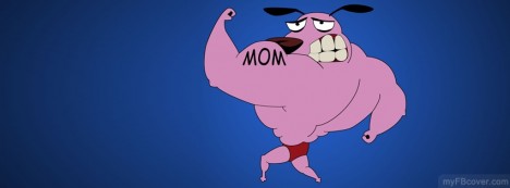 Cowardly Dog Muscular Facebook Cover