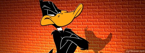 Daffy Duck near wall Facebook Cover