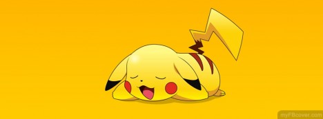 Pikachu yawning Facebook Cover