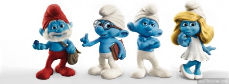 Smurfs Characters Facebook Cover