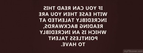 Backward Text Facebook Cover