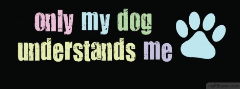 My dog understands Me Facebook Cover
