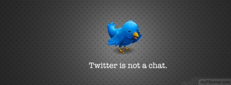 Twitter is not Chat Facebook Cover