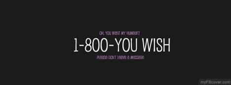 Want my number Facebook Cover