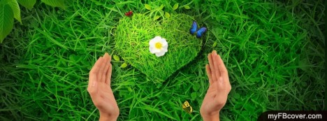 Green Heart Facebook Cover