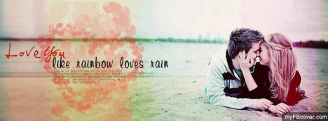 Love you like Rainbow Facebook Cover