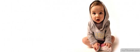 Baby wears hoody Facebook Cover
