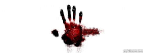 Bloody Hand Facebook Cover