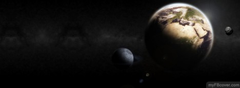 Earth and Moon Facebook Cover