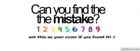 Find Mistake Facebook Cover