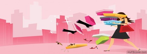 Girl Shopping Facebook Cover