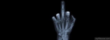 Xray Middle Finger Facebook Cover