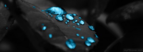 Blue Water Drops Facebook Cover