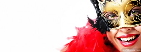 Woman Carnival Mask Facebook Cover